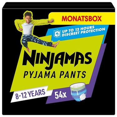 Ninjamas Pyjama Pants Spaceship, 60 absorbent night pants, 7 years, 17kg-30kg, all-night leak protection on sale